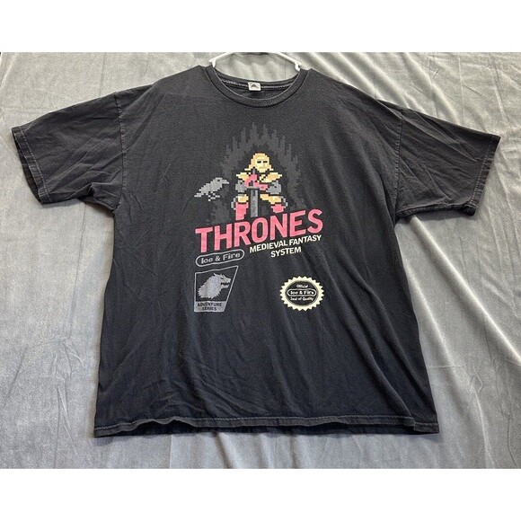 Game of Thrones XL Tee Fury 8 Bit NES Video Game Gamer Shirt Retro Vintage Sword - Picture 1 of 6